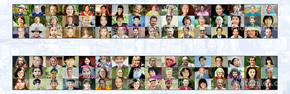 Multiethnic Panorama, Faces in a Grid, Diversity