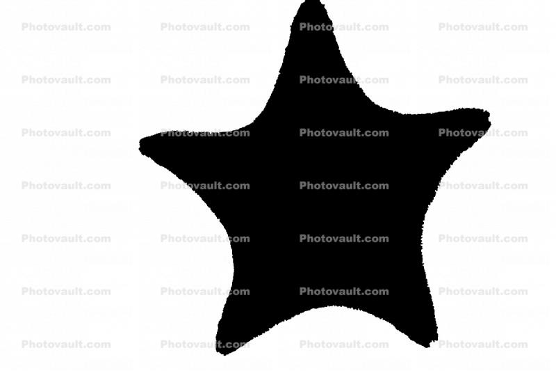 starfish silhouette, logo, shape