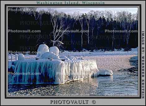 Dock, Ice, Cold, Washington Island, Green Bay, Wisconsin