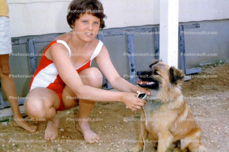 Girl and her Dog, June 1962