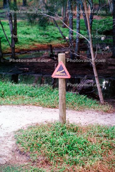 Warning, Crocodiles, sign signage