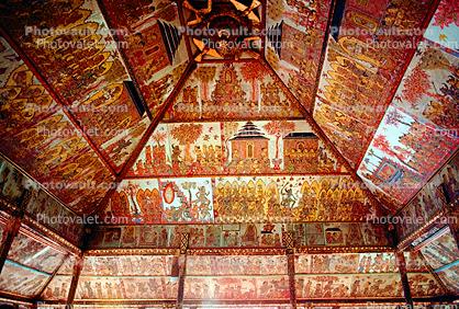 Ceiling Paintings, fresco, Kerta Gosa Klungkung, Bali Heritage Royal Court, landmark