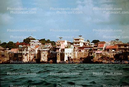 Cliffs, buildings, Monkey Island, Kupang Timor