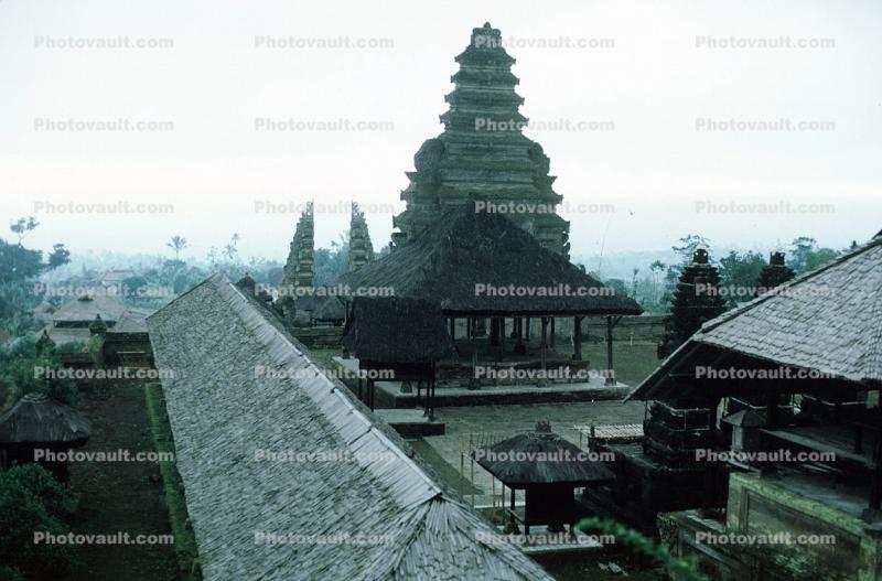 grass thatched huts, Hindu Temple, roofs, building, Pura Besakih, Sod