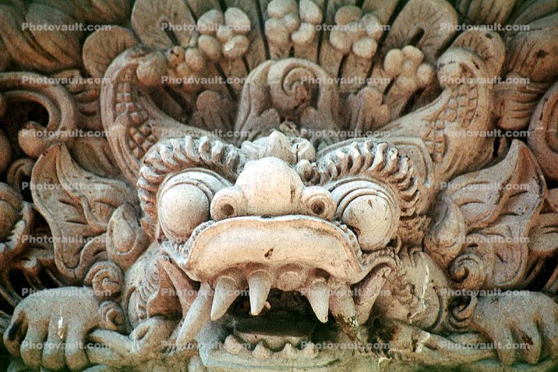Face, Dragon, Monster, Sculpture, Bali, Island of Bali