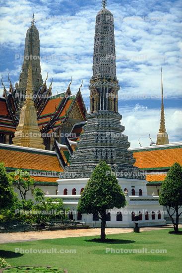 Prang Towers at Wat Phra Kaew Complex