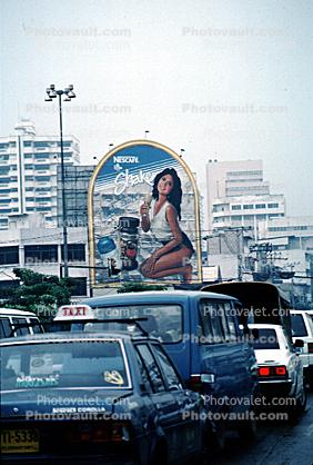 Traffic Jam, Buildings, Bangkok