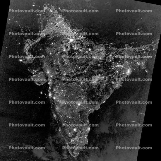India Subcontinent, at night, nighttime, city lights