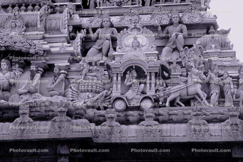 Stone Carvings, Chariot, bar-Relief, Bhubaneswar, Orissa, 1950s