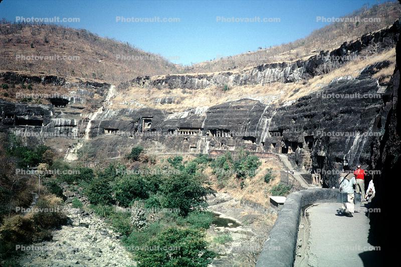 Rock Caves, rock-cut cave monuments, Ajanta, Aurangabad, Maharashtra