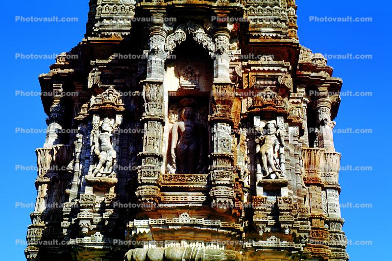 Carvings, statues, bar-relief, Chittorgarh