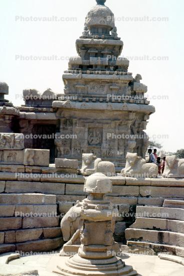 Shore Temple, Bay of Bengal, Mahabalipuram, Tamil Nadu, building