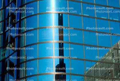 glass, reflection, building, Ginza District, Tokyo