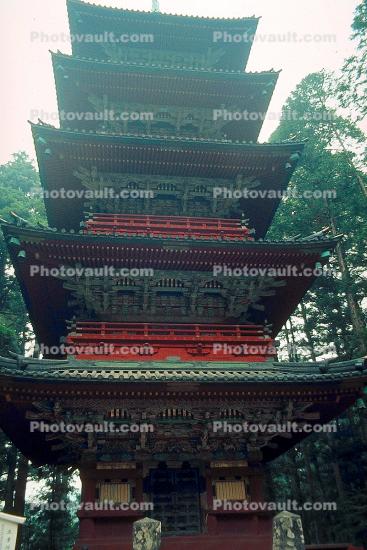 Pagoda, building, shrine, Nikko