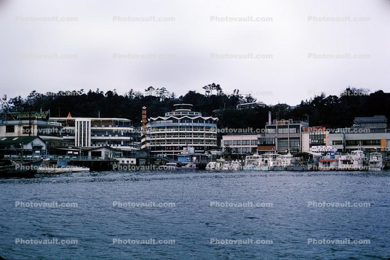 Pearl Island, Toba, Waterfront, Buildings, May 1964