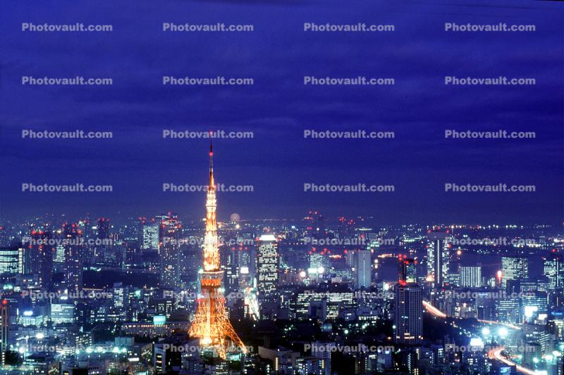 Tokyo Tower, Skyline, buildings