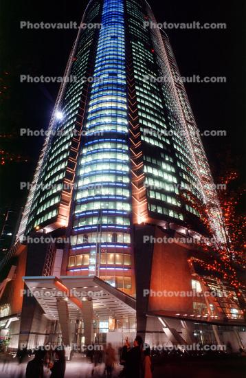 Highrise Office Building, skyscraper, Nighttime, Tokyo