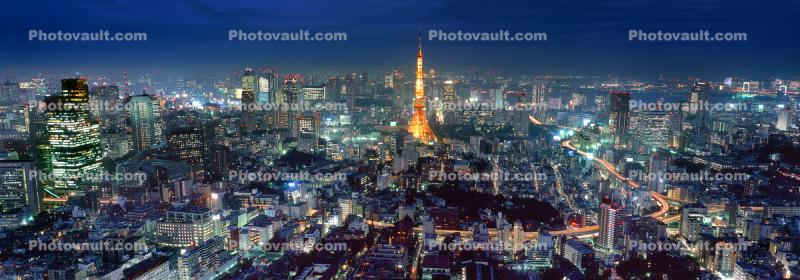 Tokyo Tower, Nighttime Tokyo Panorama