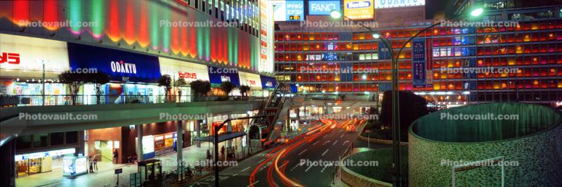 Neon Light, Shops and Stores, Buildings, Night, Tokyo Panorama