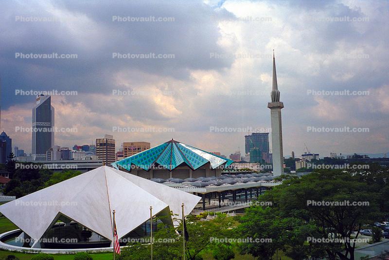 Minaret, The National Mosque, Kuala Lumpur, famous landmark