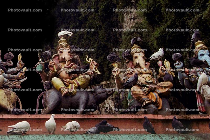 Ganesh, Elephant, doves