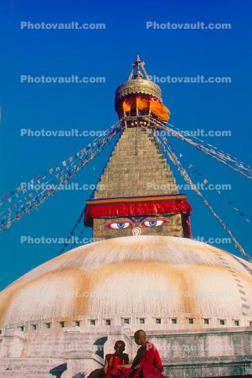 Stupa, Statue, Stupa Boudhanath, Kathmandu, Dome, Sacred Place, Buddha eyes, Buddhist Shrine, temple, building
