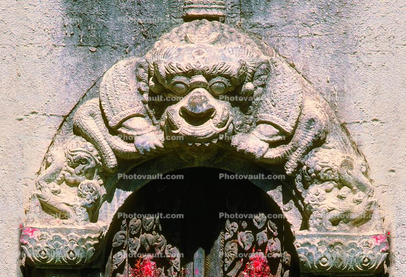 Door, Monkey, Hanuman, Small Shrine, bas-relief, statues, statue, Deity, bar-Relief, Kathmandu