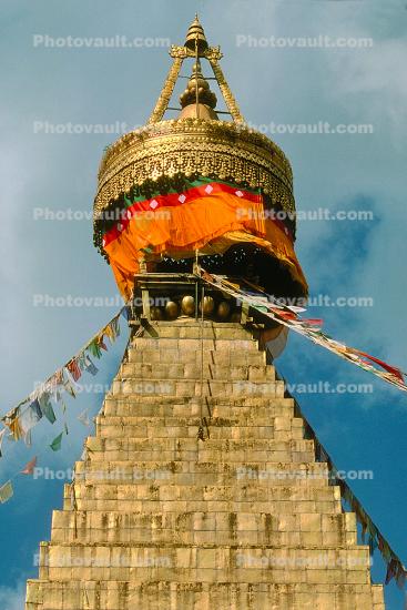 Stupa Boudhanath, Flags, Kathmandu, Sacred Place, Buddhist Shrine, temple, building
