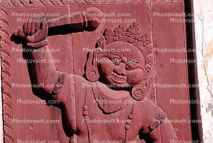 bar-relief, deity, figure, face, mask, Bhaktapur