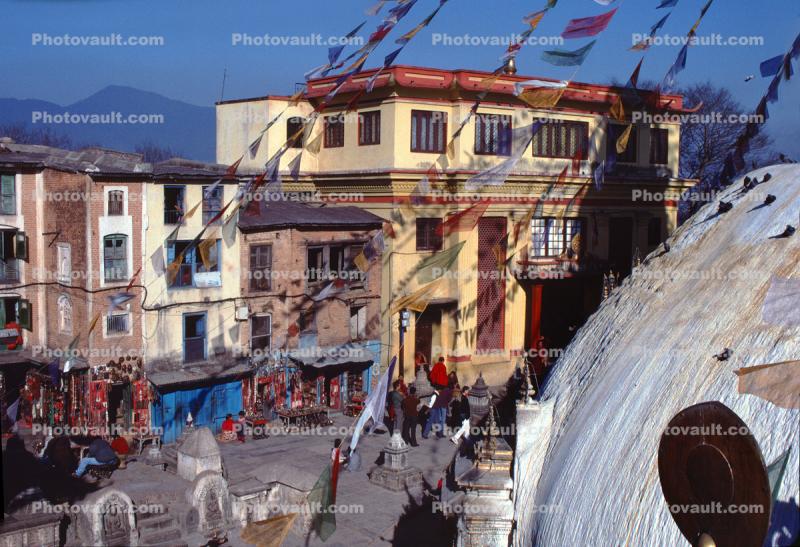 Flags, Stupa, Buildings, Kathmandu, Sacred Place, temple