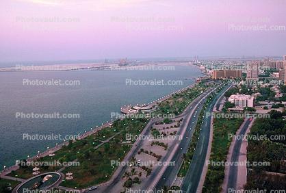 waterfront, street, road, Abu Dhabi, United Arab Emirates