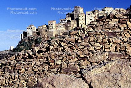 Buildings, Village, Al Hajjarah, Manakhah Distric, Haraz Mountains, Yemen