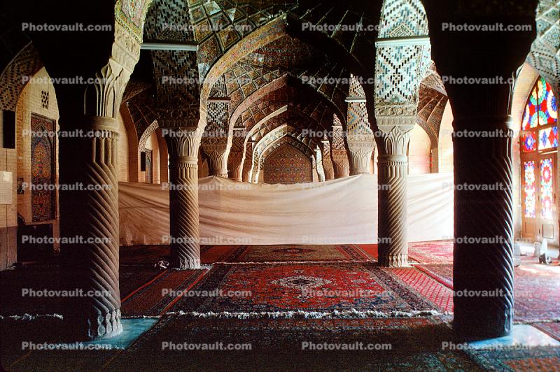 Coluns, Rug, Carpet, ornate, Shiraz