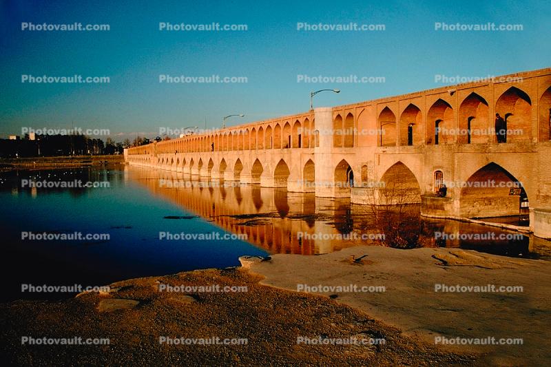 Water, Esfaha, Allah-Verdi Khan Bridge, Zayandeh River, Isfahan