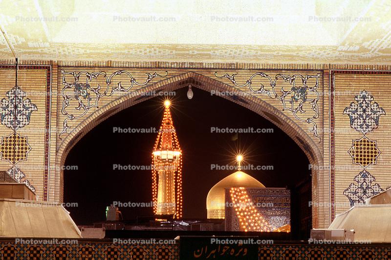 Shrine of Imam Reza, Mashhad, nighttime, night, Khorasan province