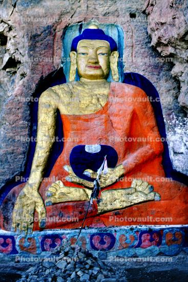 Buddha, Rock Carving, Huge Statue, Shakyamuni, Lhasa Tibet