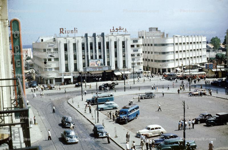 Rivoli, buildings, Cars, Vehicles, Automobiles, 1950s
