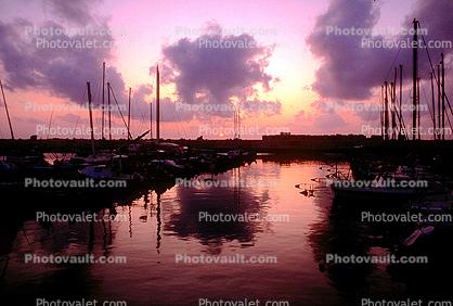Jaffa, Harbor, Docks, Sunset