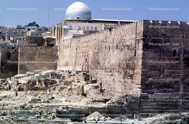 Dome, Rock Wall, Jerusalem