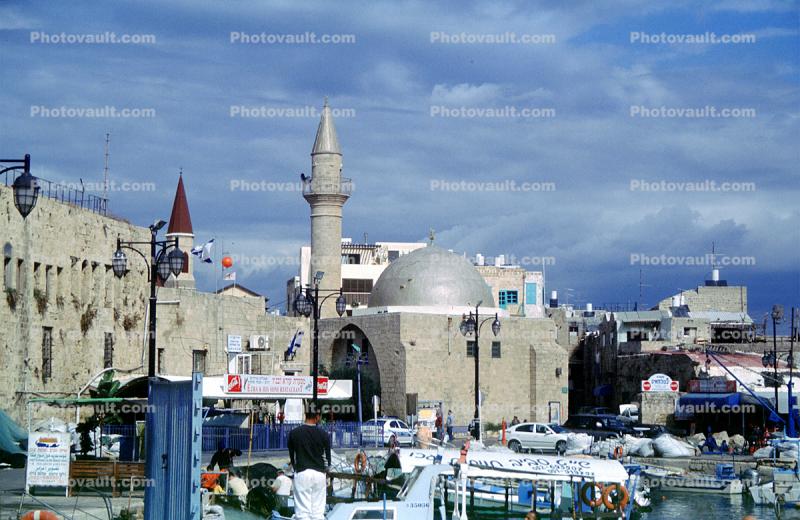 Mosque, Minaret, Waterfront, Acre, Akko, landmark