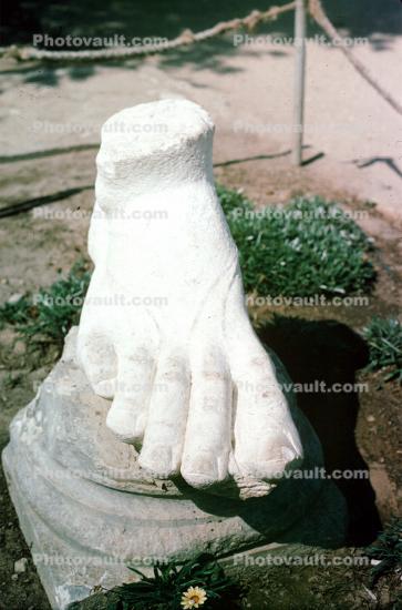 Statue foot, Roman Foot Sculpture, Caesarea Maritima