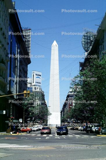 Obelisco de Buenos Aires, Obelisk, Street, Landmark, Plaza de la Repœblica, (Republic Square), Buenos Aires