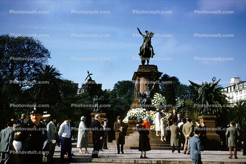 Sculpture, Landmark, Monument to General Jos? de San Mart?n, Plaza San Mart?n, Statue, Buenos Aires