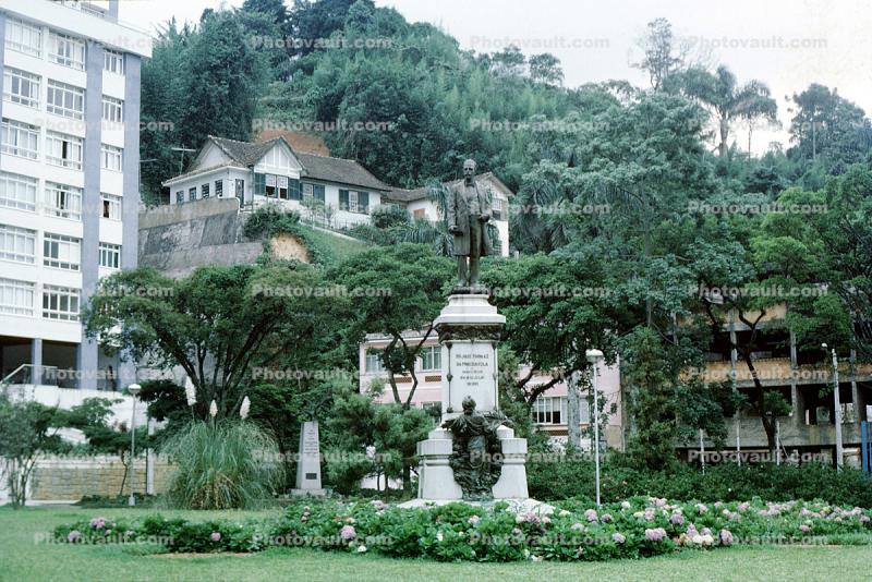 Statue, Landmark, garden, trees, buildings