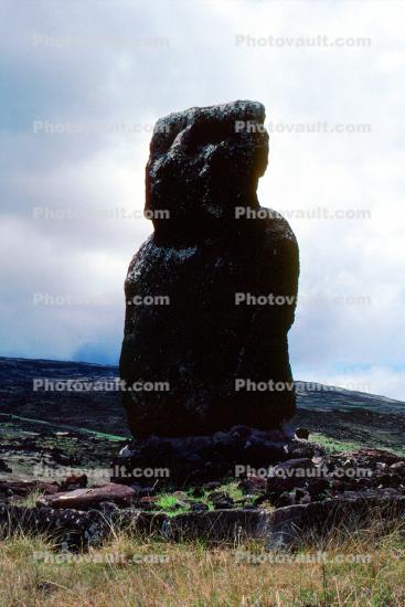 Statue, Moai, Face, Rock, Stone, Rapa Nui National Park, Easter Island, Isla de Pascua, landmark