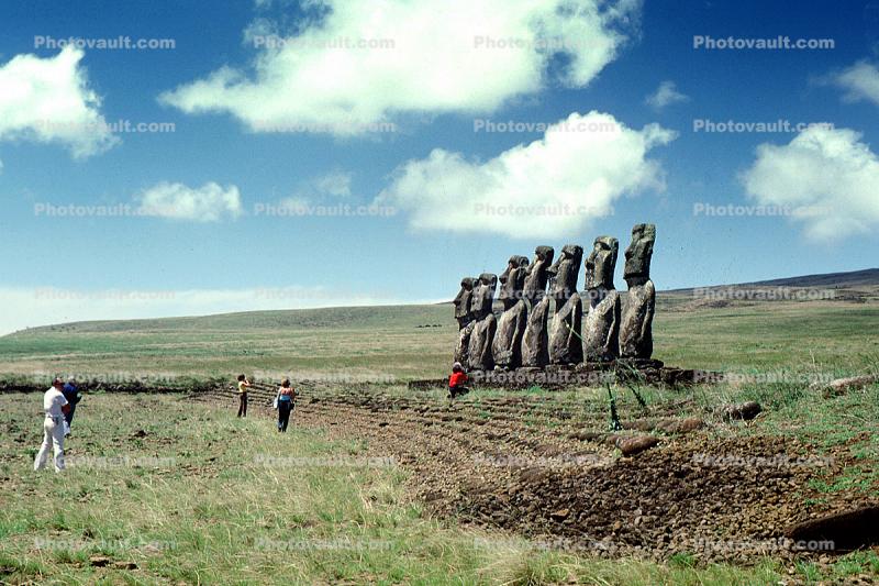Moai, Rock, Stone, Rapa Nui National Park, Easter Island, Statue, landmark