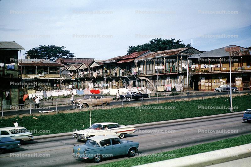 Highway, Cars, automobile, vehicles, buildings, roadway, Chevy Impala, September 1967, 1960s