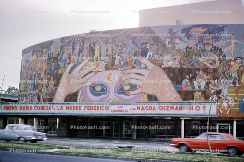 Mural, art, artwork, Universidad Nacional Aut?noma de M?xico, National Autonomous University of Mexico, March 1967