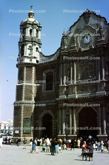 Basilica of Our Lady of Guadalupe, Roman Catholic church, Bas?lica de Nuestra Se?ora de Guadalupe, Plaza Mariana, March 1967, 1960s