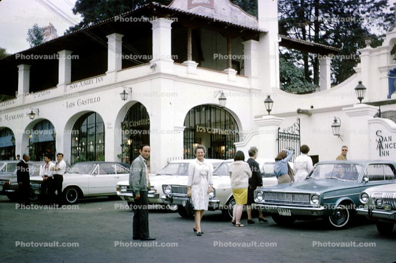 San Angel Inn, Cars, automobiles, vehicles, March 1967, 1960s